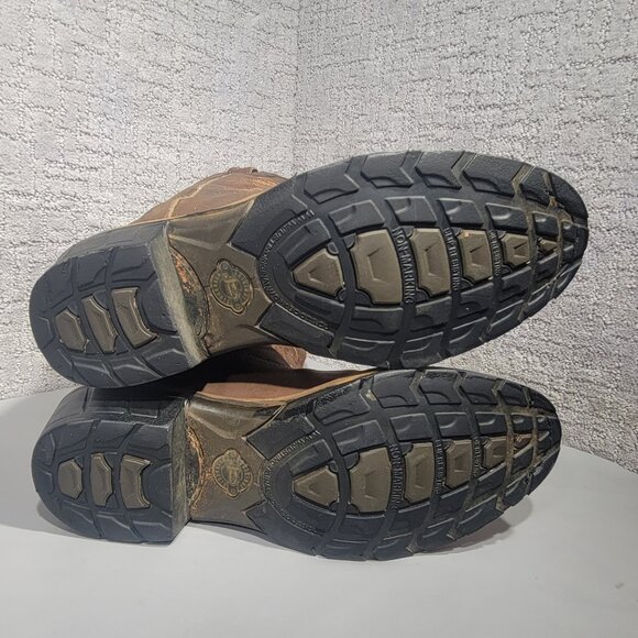 Justin Workboots Men's Size 11 EE US Brown Leather Pull on Western Boots WK4936 - Picture 9 of 10